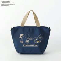 PEANUTS×紀ノ国屋】スヌーピー ショルダー付ミニバッグ ネイビー