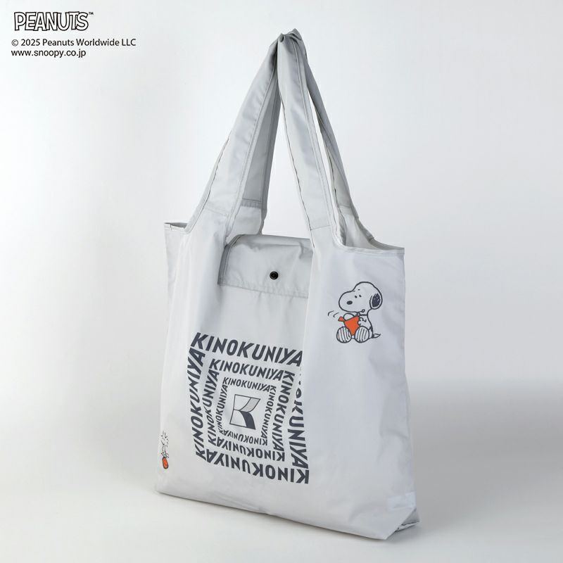 PEANUTS×紀ノ国屋】スヌーピー ショッピングバッグ グレー＜ご
